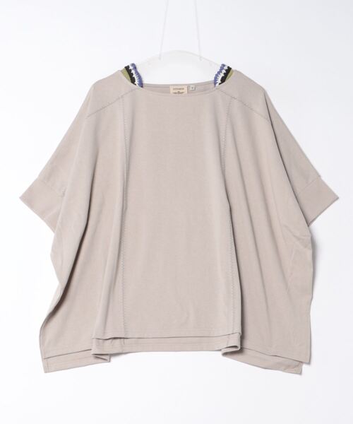 チチカカ(チチカカ)の「肩チロリージグザグステッチプルオーバー(Tシャツ/カットソー・レディース・グレー/グリーン/チャコールグレー・FREE)」の11枚目の写真