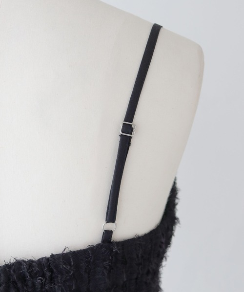 CLEIO（クレイオ）の「【CLEIO】フリルチュールビスチェ／ビスチェキャミ/RUFFLED TULLE BUSTIER/940-11632（キャミソール・レディース・ブラック/アイボリー・FREE）」の7枚目の写真