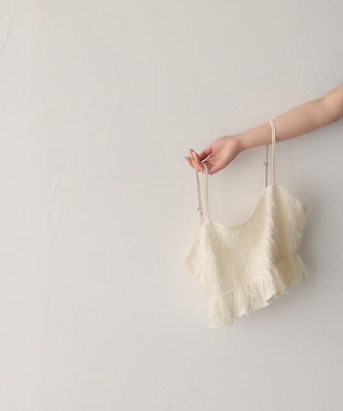 CLEIO（クレイオ）の「【CLEIO】フリルチュールビスチェ／ビスチェキャミ/RUFFLED TULLE BUSTIER/940-11632（キャミソール・レディース・ブラック/アイボリー・FREE）」の16枚目の写真