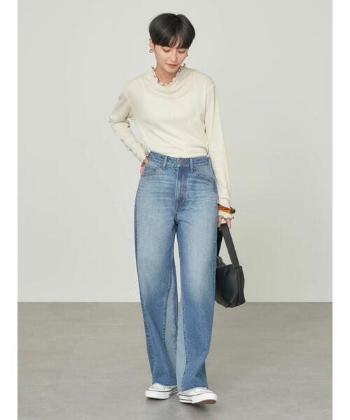 AMERICAN HOLIC(アメリカンホリック)の「バイカラーシアータートルプルオーバー(Tシャツ/カットソー・レディース・アイボリー/チャコールグレー・M/L)」の6枚目の写真
