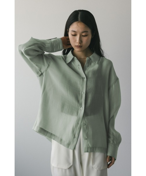 STYLEMIXER（スタイルミキサー）の「テクスチャーシアーシャツ（シャツ/ブラウス・レディース・アイボリー/ブラック/ミント/ピンク・FREE）」の4枚目の写真