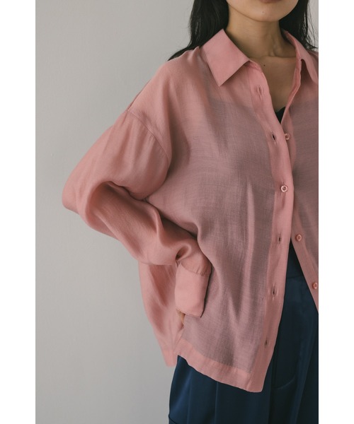 STYLEMIXER（スタイルミキサー）の「テクスチャーシアーシャツ（シャツ/ブラウス・レディース・アイボリー/ブラック/ミント/ピンク・FREE）」の15枚目の写真