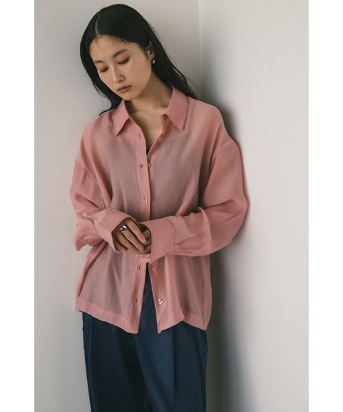 STYLEMIXER（スタイルミキサー）の「テクスチャーシアーシャツ（シャツ/ブラウス・レディース・アイボリー/ブラック/ミント/ピンク・FREE）」の17枚目の写真
