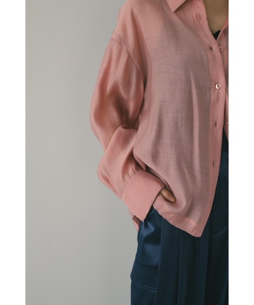 STYLEMIXER（スタイルミキサー）の「テクスチャーシアーシャツ（シャツ/ブラウス・レディース・アイボリー/ブラック/ミント/ピンク・FREE）」の19枚目の写真