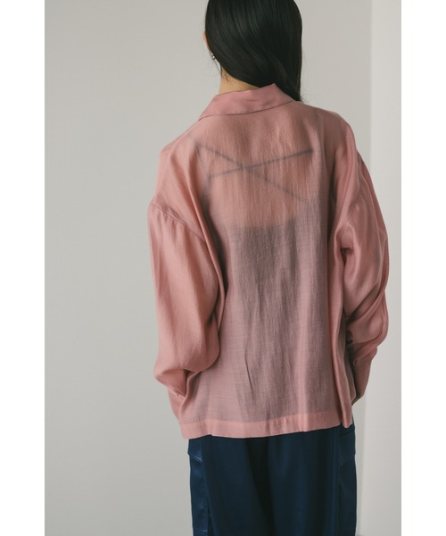 【美品60%オフ】styling/ スタイリング　シアーシャツ STYLEMIXER（スタイルミキサー）の「ﾋﾟﾝﾀｯｸｼｱｰｼｬﾂ（シャツ