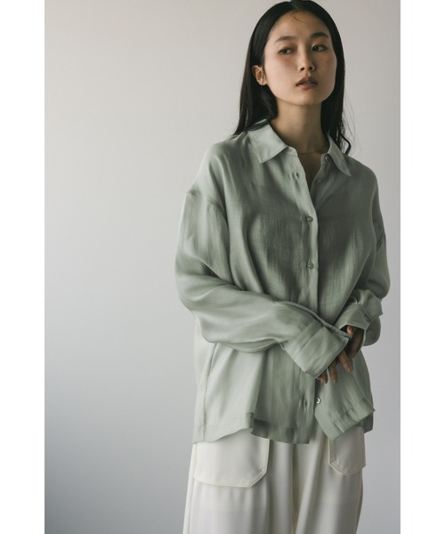 【美品60%オフ】styling/ スタイリング　シアーシャツ STYLEMIXER（スタイルミキサー）の「ﾋﾟﾝﾀｯｸｼｱｰｼｬﾂ（シャツ