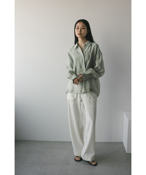 STYLEMIXER（スタイルミキサー）の「テクスチャーシアーシャツ（シャツ/ブラウス・レディース・アイボリー/ブラック/ミント/ピンク・FREE）」の8枚目の写真