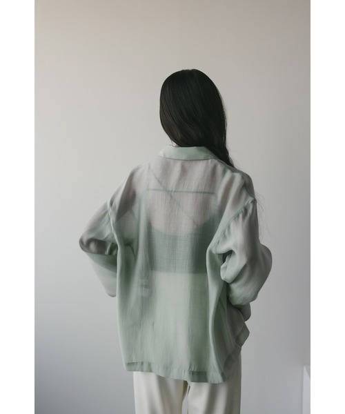STYLEMIXER（スタイルミキサー）の「テクスチャーシアーシャツ（シャツ/ブラウス・レディース・アイボリー/ブラック/ミント/ピンク・FREE）」の10枚目の写真