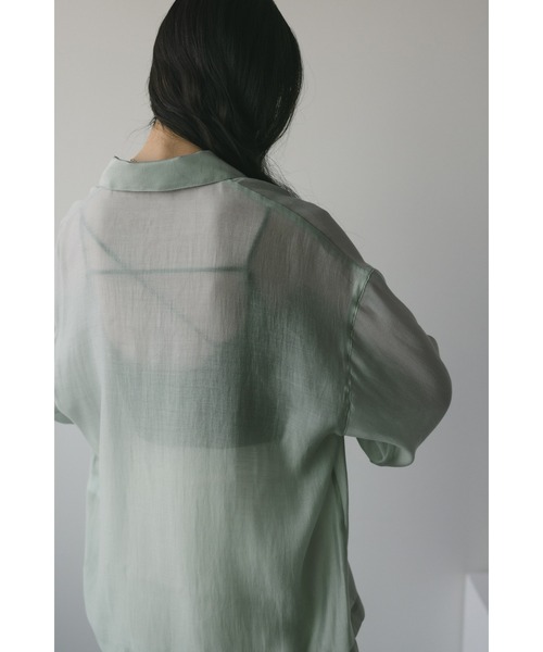 STYLEMIXER（スタイルミキサー）の「テクスチャーシアーシャツ（シャツ/ブラウス・レディース・アイボリー/ブラック/ミント/ピンク・FREE）」の11枚目の写真