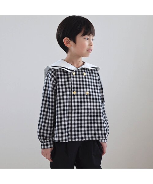 リンク】セーラーカラーシャツ（シャツ/ブラウス）｜apres les cours