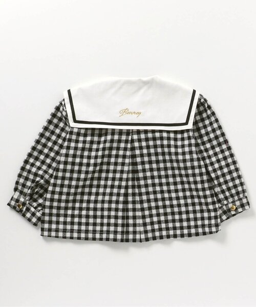 apres les cours（アプレレクール）の「【リンク】セーラーカラーシャツ（シャツ/ブラウス・キッズ・チェック/アイボリー・80/90/100/110/120/130）」の15枚目の写真