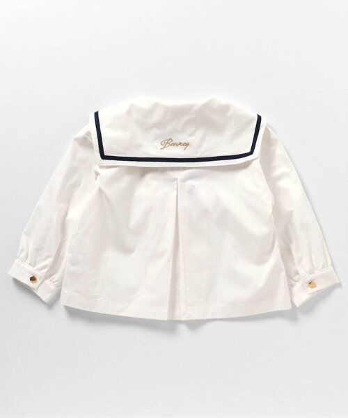 apres les cours（アプレレクール）の「【リンク】セーラーカラーシャツ（シャツ/ブラウス・キッズ・チェック/アイボリー・80/90/100/110/120/130）」の16枚目の写真