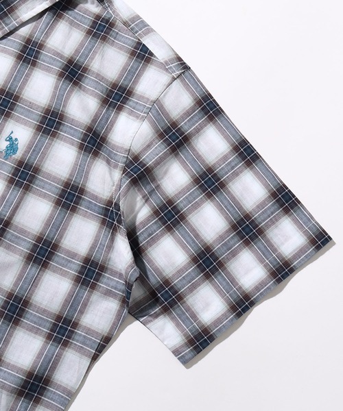U.S. POLO ASSN.(ユーエスポロアッスン)の「【U.S. POLO ASSN./ユーエスポロアッスン】マドラスチェック ワンポイント刺繍 レギュラーカラーショートスリーブシャツ(シャツ/ブラウス・メンズ・レッド系その他/パープル系その他/ブラウン系その他・M/L/LL)」の12枚目の写真