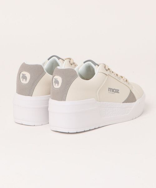 moz(モズ)の「moz(モズ)フェイクレザー厚底コートスニーカー(スニーカー・レディース・ブルー/ベージュ/ブラック×ホワイト/ピンク/カーキ・22.5cm/23.0cm/23.5cm/24.0cm/24.5cm/25.0cm)」の6枚目の写真