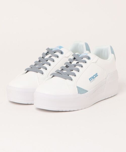 moz(モズ)フェイクレザー厚底コートスニーカー（スニーカー）｜moz