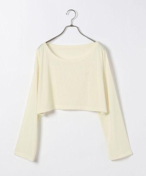 Heather(ヘザー)の「シアークロップドTEE 113087(Tシャツ/カットソー・レディース・イエロー/ネイビー/ピンク・FREE)」の4枚目の写真