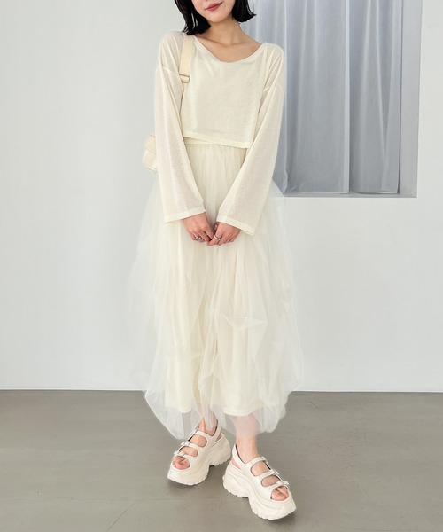 Heather(ヘザー)の「シアークロップドTEE 113087(Tシャツ/カットソー・レディース・イエロー/ネイビー/ピンク・FREE)」の17枚目の写真
