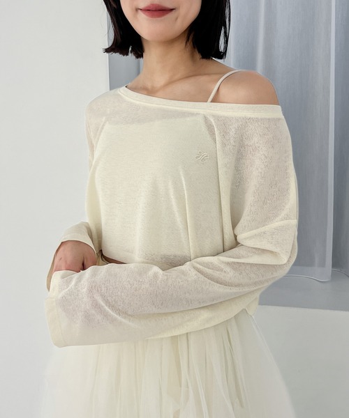 Heather(ヘザー)の「シアークロップドTEE 113087(Tシャツ/カットソー・レディース・イエロー/ネイビー/ピンク・FREE)」の16枚目の写真