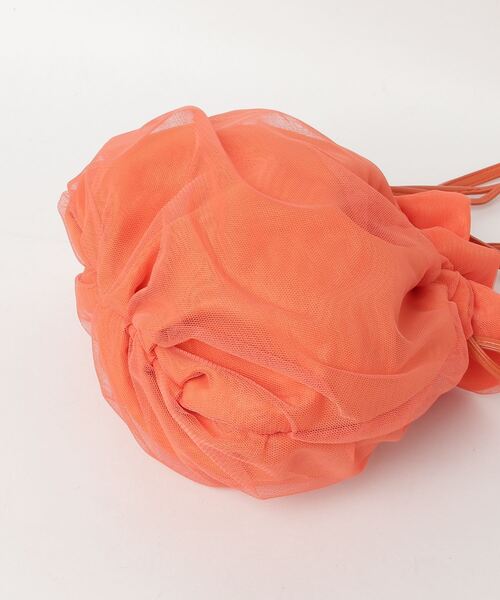 SPRUCE(スプルース)の「EM:超軽量87g SPRUCEチュルショルダー チュール巾着バッグ(ショルダーバッグ・レディース・オレンジ/イエロー/ブラック/アイボリー/ラベンダー・FREE)」の7枚目の写真