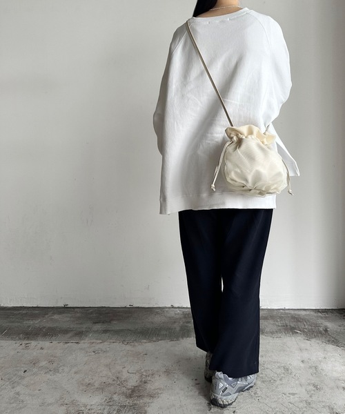 SPRUCE(スプルース)の「EM:超軽量87g SPRUCEチュルショルダー チュール巾着バッグ(ショルダーバッグ・レディース・オレンジ/イエロー/ブラック/アイボリー/ラベンダー・FREE)」の10枚目の写真