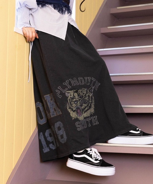 niko and...（ニコアンド）の「[MODE NORM CORE]リメイク風マキシスウェットスカート（スカート・レディース・スモーク/ネイビー/グレー・MEDIUM/LARGE）」の3枚目の写真