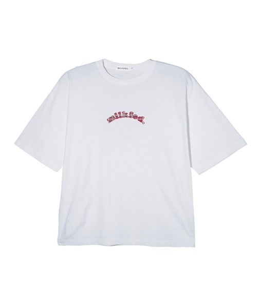 MILKFED.（ミルクフェド）の「色違いで揃えたい大人TEE。TARTAN HEART WIDE S/S TEE（Tシャツ/カットソー・レディース・ブラック/ライトピンク/オフホワイト・M/L）」の5枚目の写真