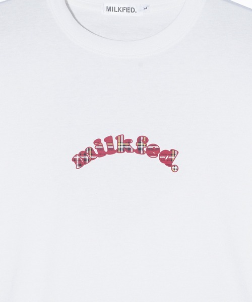 MILKFED.（ミルクフェド）の「色違いで揃えたい大人TEE。TARTAN HEART WIDE S/S TEE（Tシャツ/カットソー・レディース・ブラック/ライトピンク/オフホワイト・M/L）」の7枚目の写真
