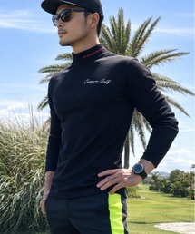 COMON GOLF（コモンゴルフ）の「柔らかいエアーポンチジャージ素材 長袖モックネック ゴルフシャツ（Tシャツ/カットソー）」