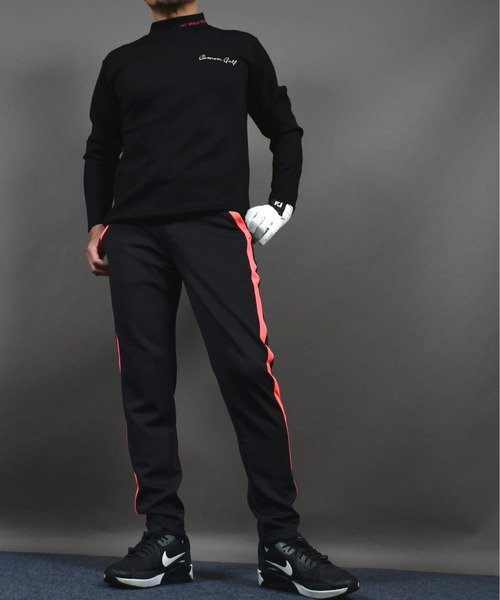 COMON GOLF(コモンゴルフ)の「柔らかいエアーポンチジャージ素材 長袖モックネック ゴルフシャツ(Tシャツ/カットソー・メンズ・ブラック/ピンク/ホワイト・M/L/XL/XXL)」の20枚目の写真