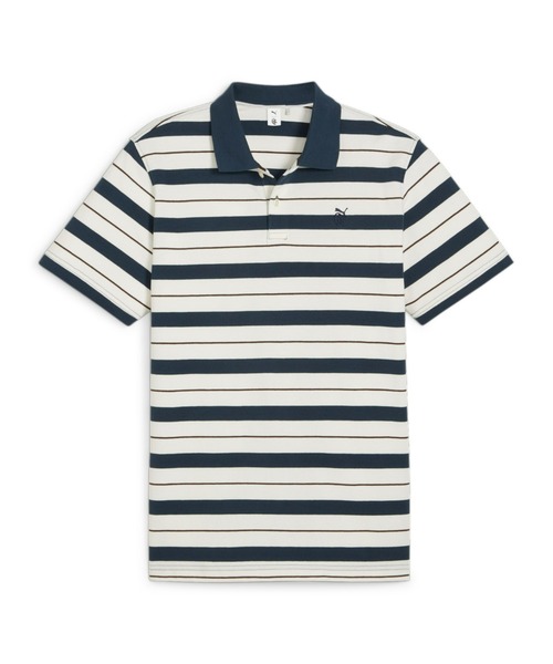 PUMA プーマ メンズ ゴルフ PUMA x QGC サンデー ストライプ 半袖 ポロシャツ
