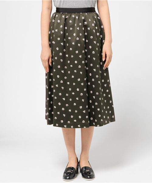 ROSE BUD（ローズバッド）の「LSK-15208  W/ELASTIC GATHERED SKIRT（スカート・レディース・チャコール/バーガンディー・ONE SIZE）」の6枚目の写真