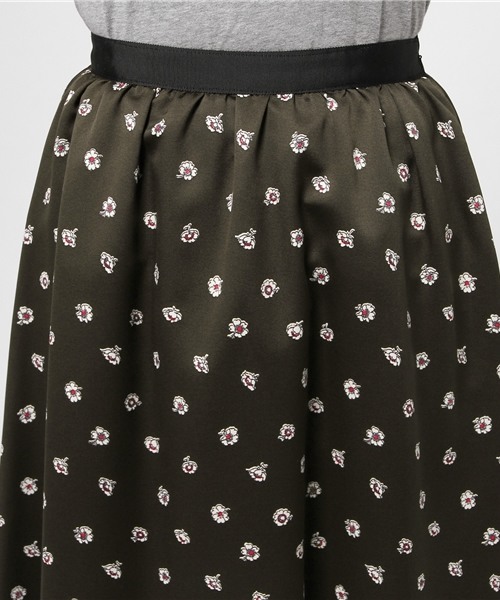 ROSE BUD（ローズバッド）の「LSK-15208  W/ELASTIC GATHERED SKIRT（スカート・レディース・チャコール/バーガンディー・ONE SIZE）」の3枚目の写真