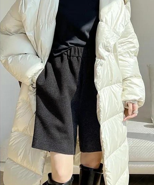Miniministore(ミニミニストア)の「ウール風ハーフパンツ5分丈ワイドパンツ(その他パンツ・レディース・ブラック/ベージュ・M/XL/L)」の14枚目の写真