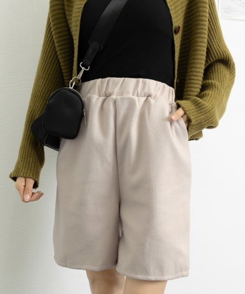 Miniministore(ミニミニストア)の「ウール風ハーフパンツ5分丈ワイドパンツ(その他パンツ・レディース・ブラック/ベージュ・M/XL/L)」の13枚目の写真