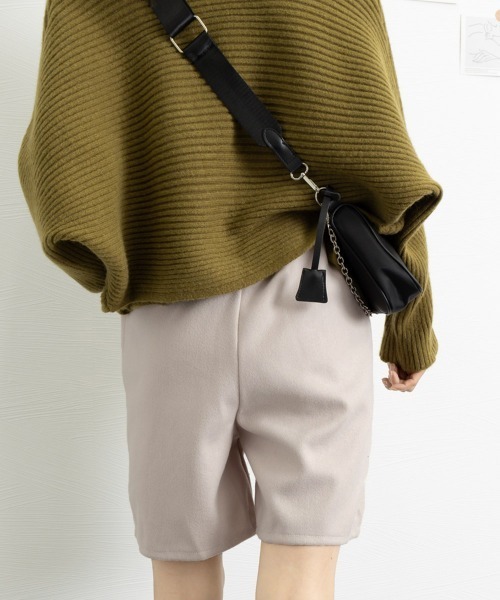 Miniministore(ミニミニストア)の「ウール風ハーフパンツ5分丈ワイドパンツ(その他パンツ・レディース・ブラック/ベージュ・M/XL/L)」の9枚目の写真