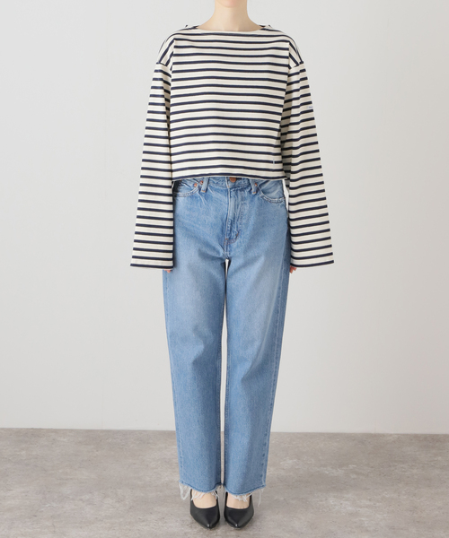 SLOBE IENA(スローブイエナ)の「【ORCIVAL/オーシバル】 CROPPED BOAT NECK P.Oカットソー(Tシャツ/カットソー・レディース・アイボリー/ホワイト/レッド・FREE)」の16枚目の写真