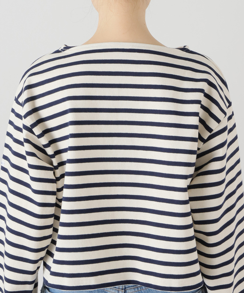 SLOBE IENA(スローブイエナ)の「【ORCIVAL/オーシバル】 CROPPED BOAT NECK P.Oカットソー(Tシャツ/カットソー・レディース・アイボリー/ホワイト/レッド・FREE)」の21枚目の写真