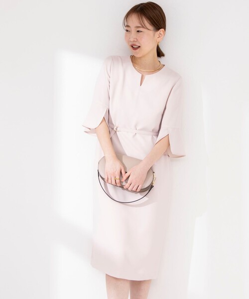 NOLLEY’S Sophi（ノーリーズソフィ）の「バックサテンフレアスリーブワンピース（ワンピース・レディース・ベビーピンク/ネイビー・38/36）」の8枚目の写真