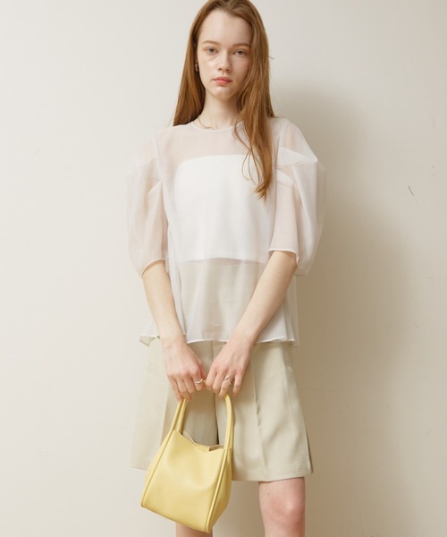 soeur(スール)の「SOEUR/ミニショルダーバケットバッグ(ポーチ付)(ショルダーバッグ・レディース・ブラック/ベージュ/イエロー/ライトブルー/シルバー/ブラウン/アイボリー/オレンジ・フリー)」の10枚目の写真