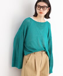 ◆【2点セット】メッシュニット×タンクトップ/洗濯機OK