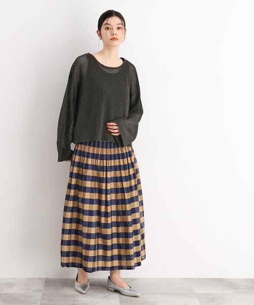 THE SHOP TK (ザ ショップ ティーケー )の「◆【2点セット】メッシュニット×タンクトップ/洗濯機OK(その他トップス・レディース・スミクロ/ベージュ/ブルー・12/13)」の19枚目の写真