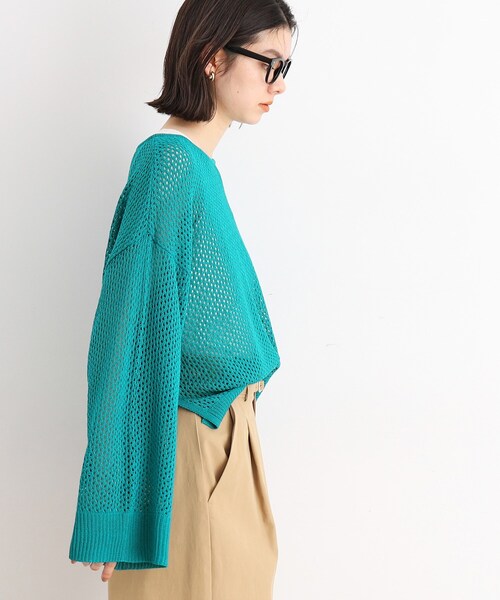 THE SHOP TK (ザ ショップ ティーケー )の「◆【2点セット】メッシュニット×タンクトップ/洗濯機OK(その他トップス・レディース・スミクロ/ベージュ/ブルー・12/13)」の21枚目の写真