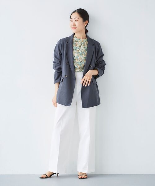 le.coeur blanc（ルクールブラン）の「麻クロステーラードジャケット（テーラードジャケット・レディース・ダークグレー/モカ/ベージュ系その他・38）」の15枚目の写真