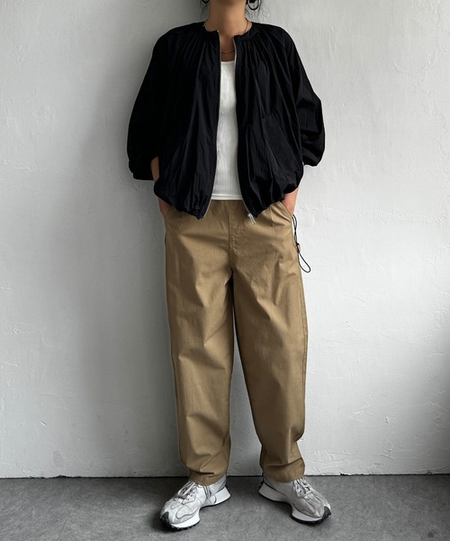 LBC(エルビーシー)の「ワッシャーナイロンブルゾン(ブルゾン・レディース・ベージュ/ブラック・L/M)」の18枚目の写真