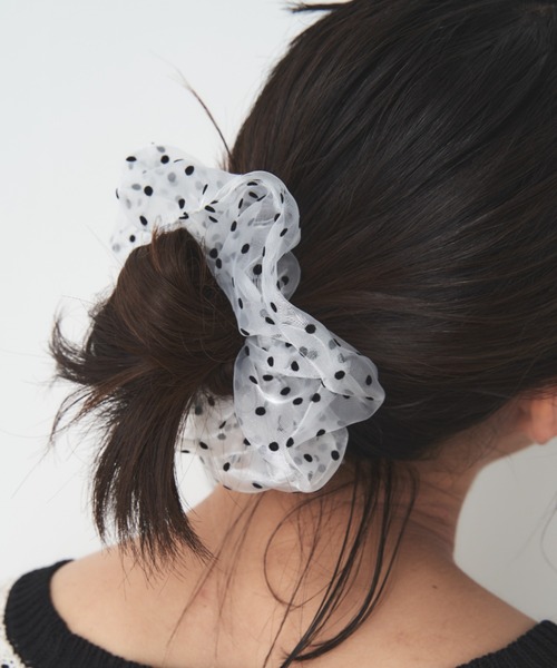 【まりゅ様 同梱購入用】ヘア用品12本 ドットチュールシュシュ（シュシュ）｜Libra Cue（リブラ キュー