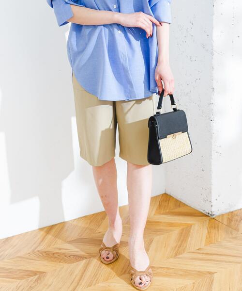 F by ROSSO(エフバイロッソ)の「F by ROSSO 撥水ストレッチハーフパンツ(その他パンツ・レディース・ブラック/ベージュ・36/38)」の9枚目の写真