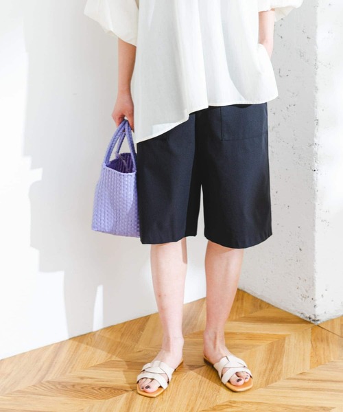 【新品タグ付】F by ROSSO撥水ストレッチスリットパンツ　黒　サイズ38 新品タグ付】F by ROSSO撥水ストレッチスリットパンツ 黒 サイズ