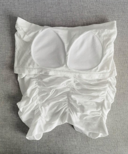 Miniministore（ミニミニストア）の「チューブトップ カップ付き ノンワイヤー（チューブトップ・レディース・カーキブラウン/ブラック/ダークグレー/ブラウン/ホワイト・FREE）」の19枚目の写真