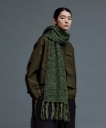 soerte（ソエルテ）の「MULTI COLLAR VOLUME FRINGE MUFFLER/マルチカラーボリュームフリンジマフラー（マフラー・メンズ）」