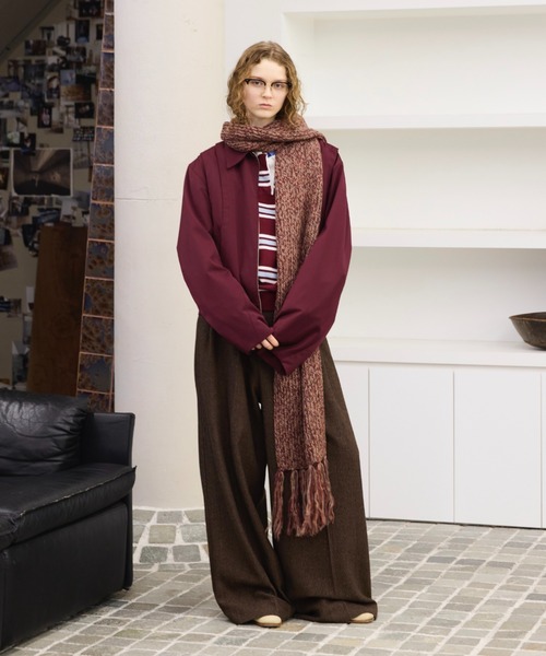 MULTI COLLAR VOLUME FRINGE MUFFLER/マルチカラーボリュームフリンジ